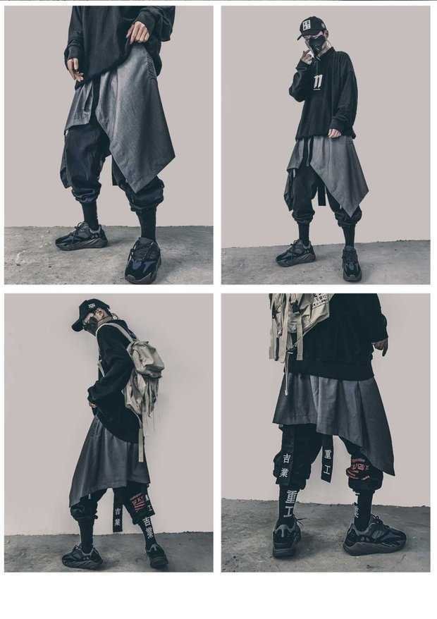 Techwear Open Front Waist Wrap Hakama